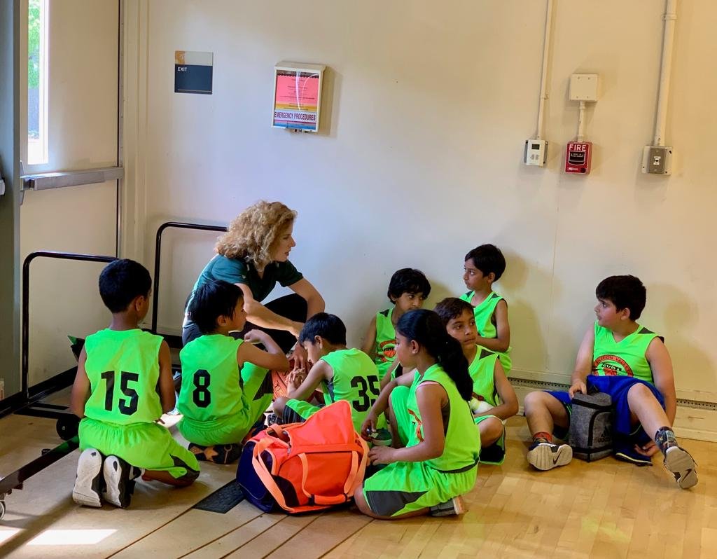 SVBA coach giving instructions to players